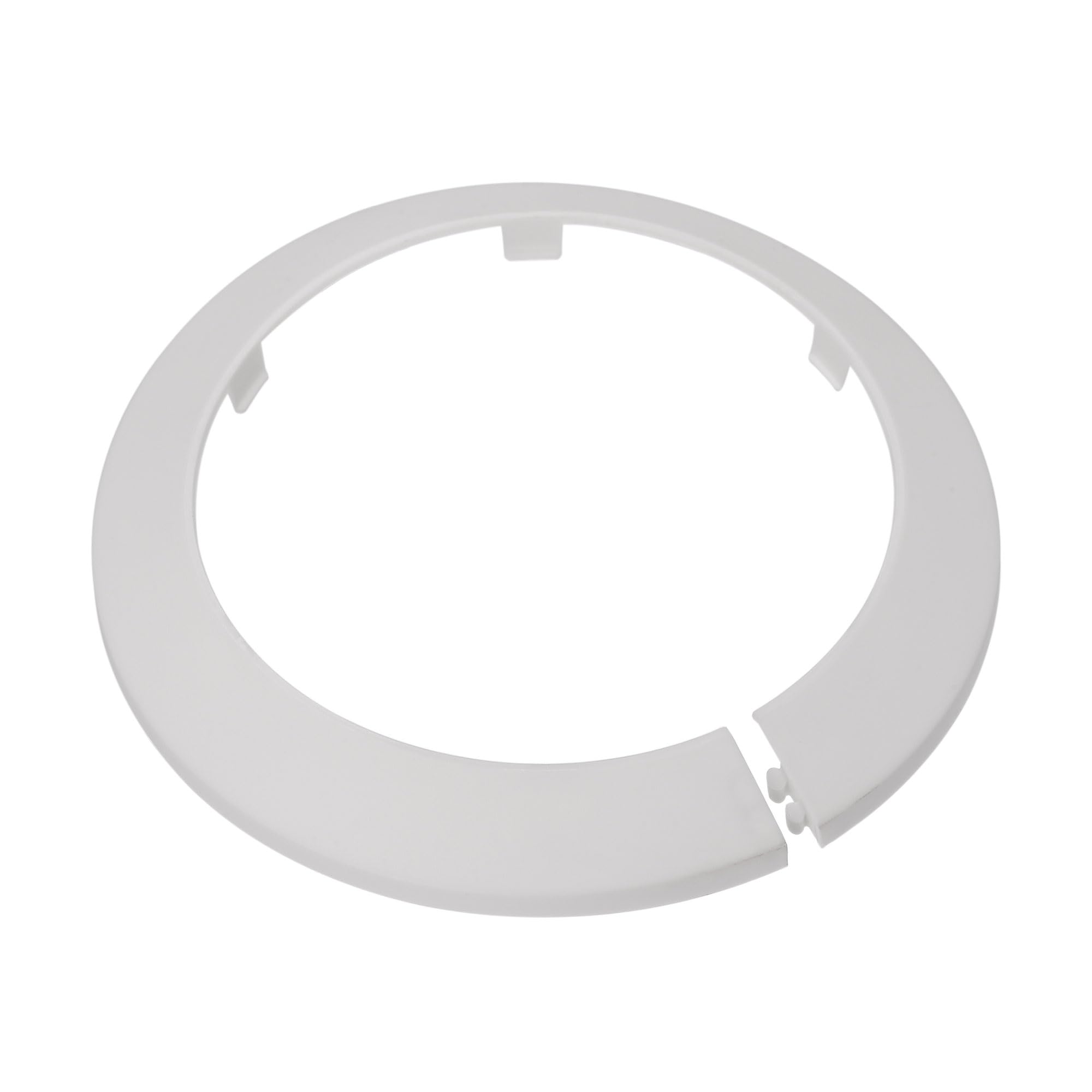 sourcing map Pipe Cover Decoration, 110mm PP Plastic Escutcheon Water Pipe Drain Line Cover White 4pcs