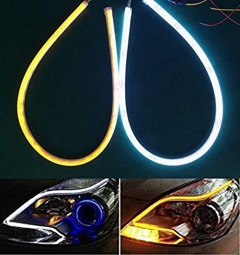 PRIKNIK 60cm Flexible Daytime DRL+Indicator Set of 2-Compatible with M-aruti W-Agon-R Type 3 (2008-2012)-image-38