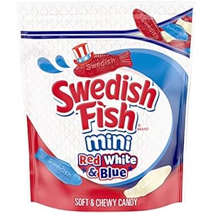 SWEDISH FISH Mini Red, White & Blue Soft & Chewy Candy, 1.8 lb