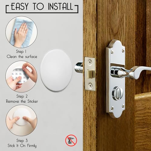 Image of ProStoppr Door Stoppers - X Large 5 inch (3 Pack) - Strong Adhesive Backing | Quiet & Shock Absorbing Silicone Door Stoppers for Walls - Door Knob Wall Protector - Door Stop Bumper - Prevent Wall Damage
