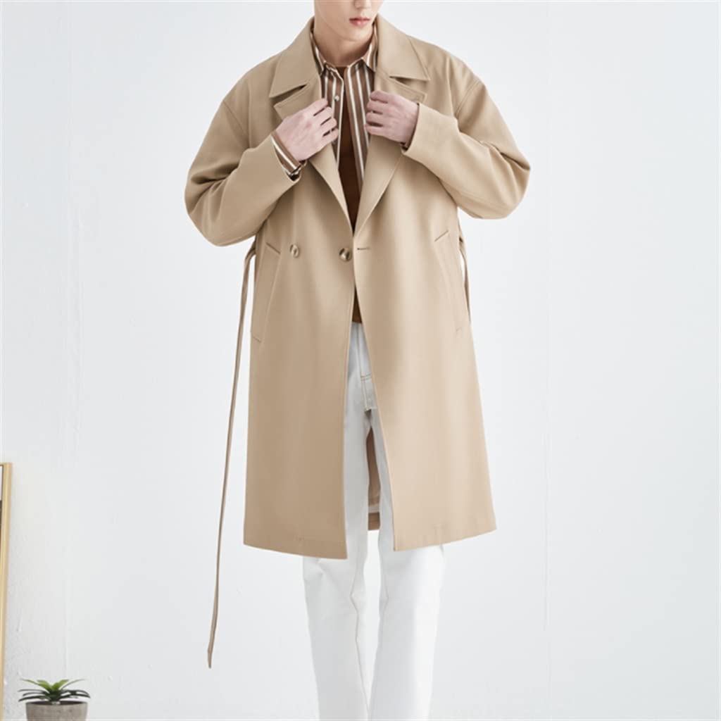 Amazon.com: YMGSCC Spring and Autumn Two-Button Lace-up Trench