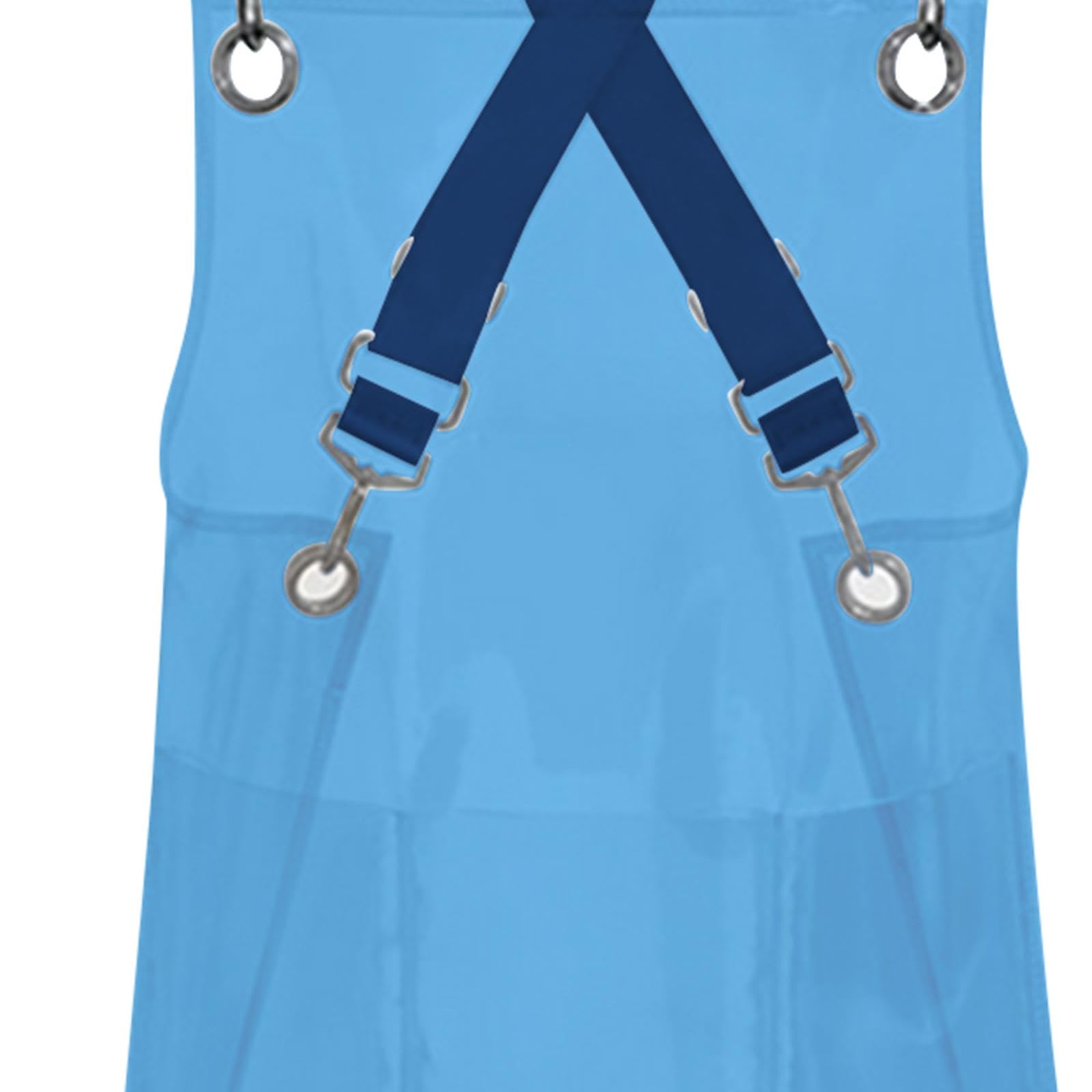 Tablier de jardinage transparent durable Tablier de chef nordique DIY Occasion Tablier en TPU Bleu Longueur 60 cm