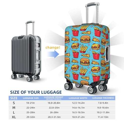 Luggage Cover - Cute Food Print Travel Suitcase Covers For Luggage, High Elasticity Suit Case Cover Protector Fits 18-32 Inch2
