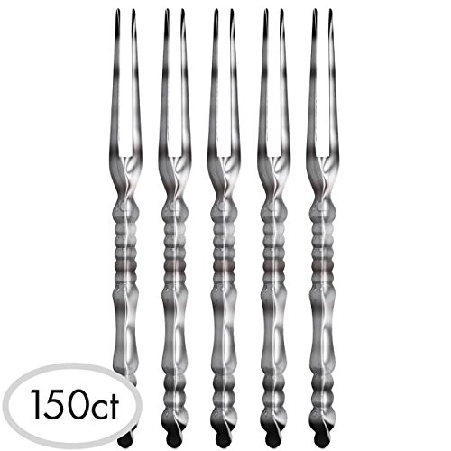 Elegant Silver Translucent Pick Forks - 4