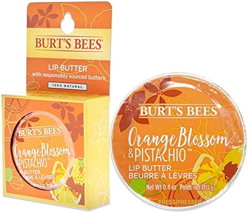 Burt's Bees 100% naturalne nawilżające masło do ust z kwiatem pomarańczy i pistacjami, 11,3 g, 228.362000000000002 g