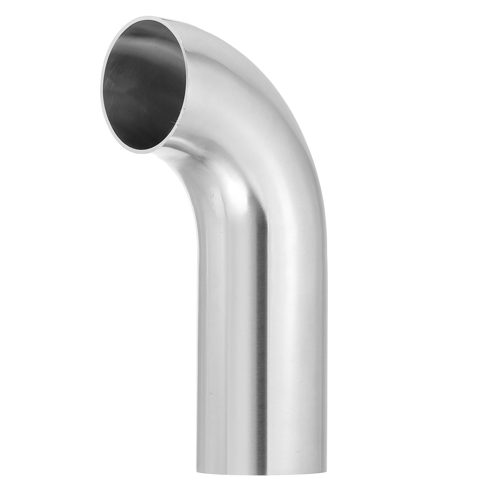 PATIKIL 90 Degree Mandrel Bend Elbow, 2 1/2inch OD Sanitary Exhaust Elbow Exhaust Pipe Connector 304 Stainless Steel 4in L Extended Pipe for Welding