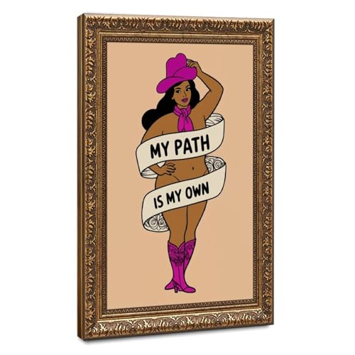 Poster portrait de cowgirl pour décoration de chambre à coucher