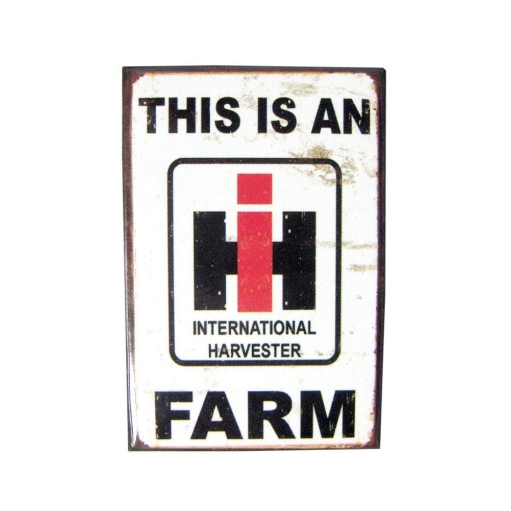 Biopracess Great Metal Sign International Harvester Farm Magnet for Home Decor Wall Decoration Indoor and Outdoor tin sign 8x12 inches