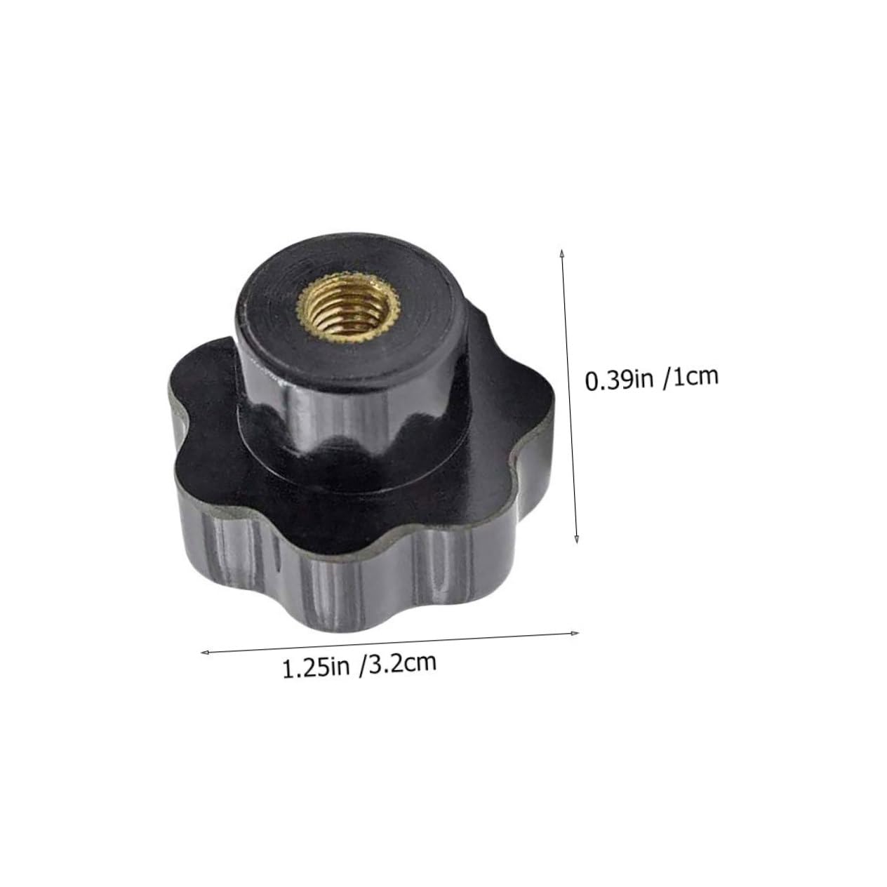 FUNOMOCYA 12pcs Thumb Nut Screw Knobs Screws Plum Shape Screw Thread Knurled Clamping Knobs Bolt with Knob Hand-Grip Thread Knob Threaded Studs Plum Blossom Knobs Screw- Plastic