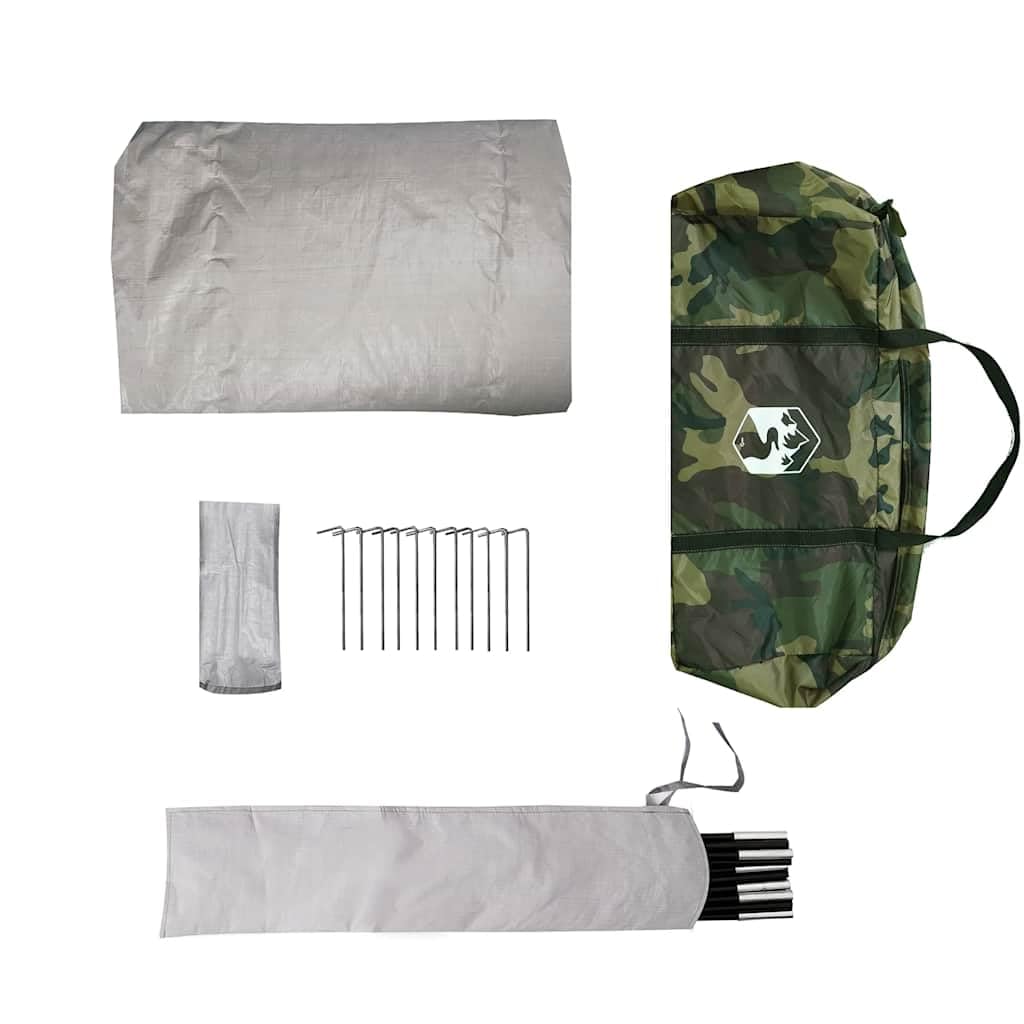 vidaXL Tente de pêche 2 Personnes Camouflage imperméable