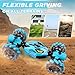 DPAPDI Gesture Sensing RC Stunt Car - 2.4GHz 4WD Remote Control Toy with Dual Spray, All-Terrain Off-Road Vehicle with Lights & Music, Gift for 6-12 Year Old Boys Girls Birthday