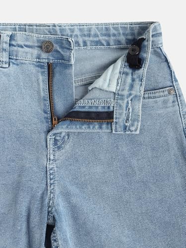 Image of Urbano Juniors Boy's Loose Baggy Fit Washed Denim Jeans Stretchable