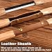 LEONTOOL Draw Knife Woodworking Tool 5.6 inch Debarking Knife with Leather Sheath, SK5 Wood Scraper Straight Handles Wood Carving Tools Woods Shaver Tool Whittling Knives for Shaping, Detailing