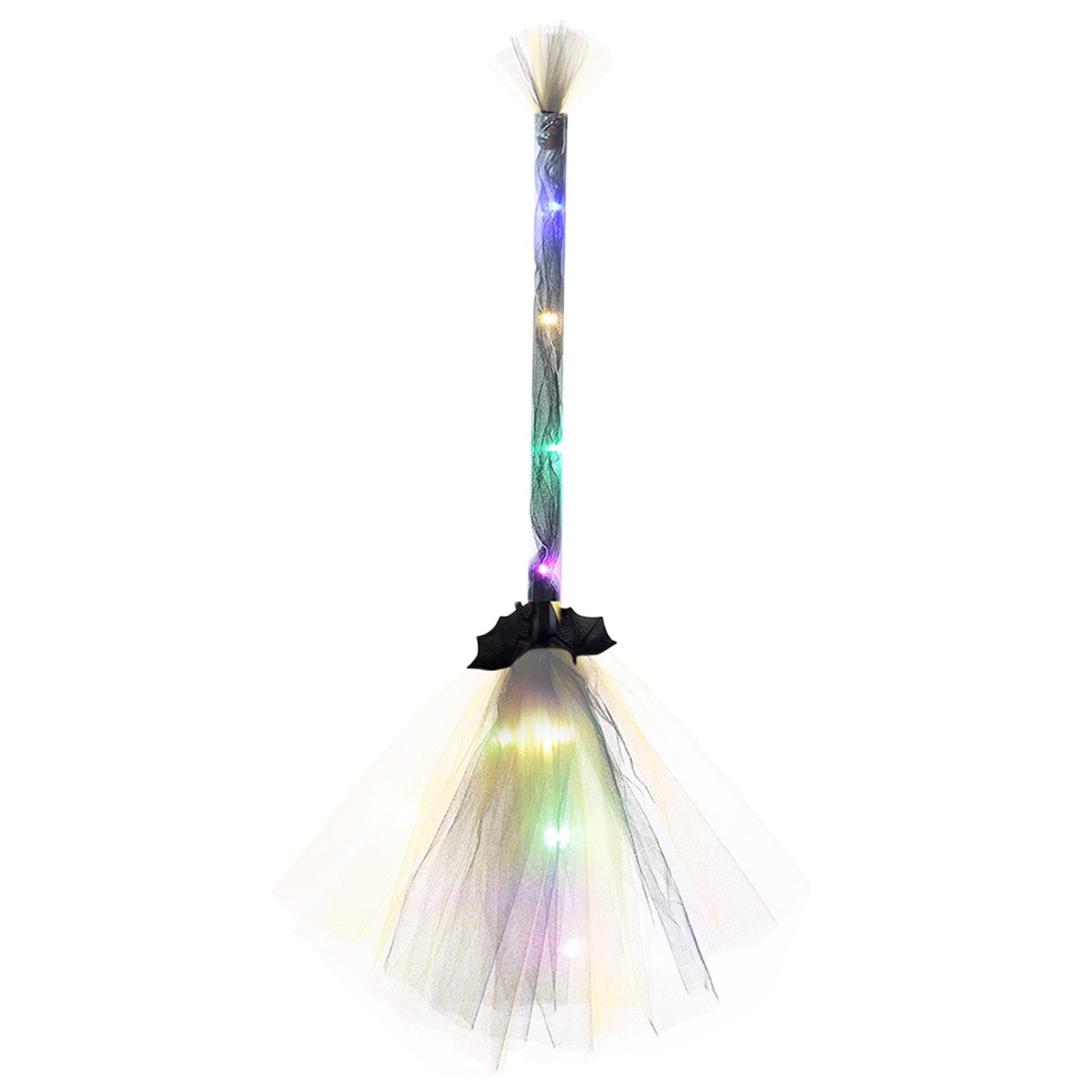 LED Witch Broom Kids, Witches Broomsticks Cosplay Props, Kids Toddler Witch Broom, Halloween Witch Broom With LED Light, Witch Broom For Theme Parties, Halloween Party