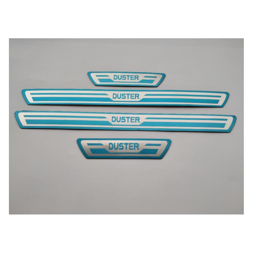 Protection Seuil de Porte Voiture pour Dacia Duster 2010-2021 2022 2023 2024 2025, Bande Décorative Anti-Usure de Seuil Matériau en Acier Inoxydable, 4Pcs