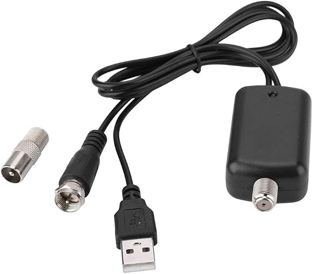 Kafuty 25dB HD TV Antenna Amplifier Indoor Signal Boost USB TV High Gain Channel Boost HD Portable Indoor/Outdoor Digital to get more channels and enhance the weakened signal