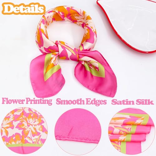 BEGOOD Square Satin Head Scarf for Women Silk Feeling Scarf Hair Bandana Neck Scarf Hair Wraps Valentines Day Gifts3