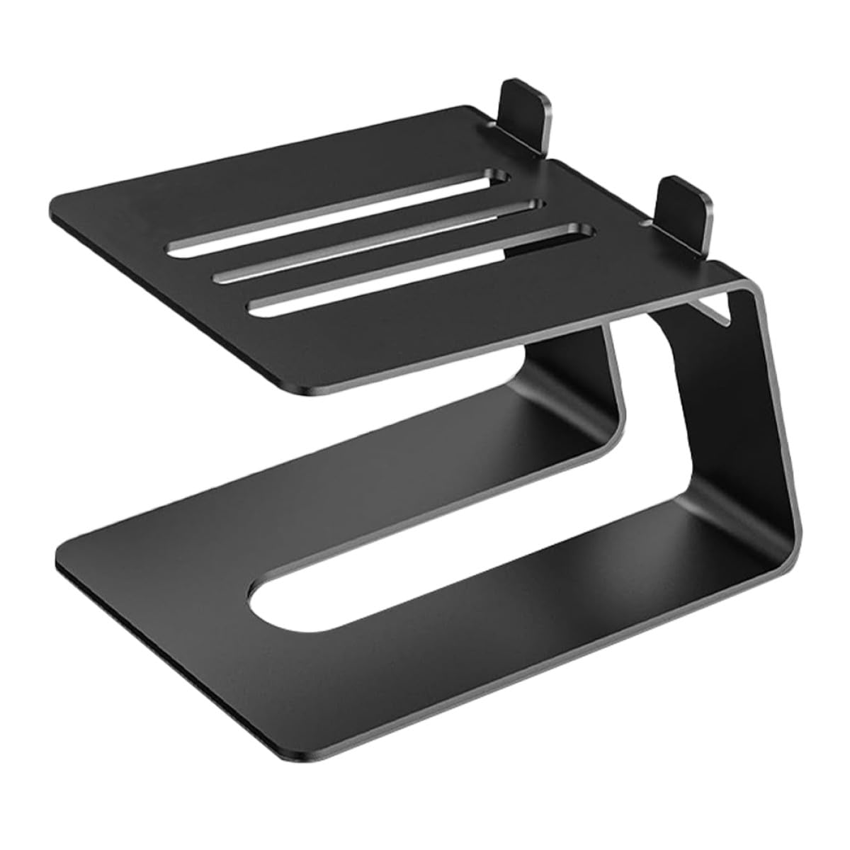 Veemoon Soporte Metálico para Altavoz de Escritorio Elevador Profesional Antivibración Diseño Artístico Calado Soporte para Altavoz Portátil Compatible Adecuado para Mejorar Sonido en