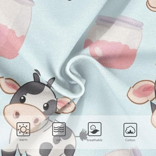 Wusikd Cute Cow Milk Girls' Underwear Cotton Cartoon Girls Briefs Soft Toddler Underwears 2T3