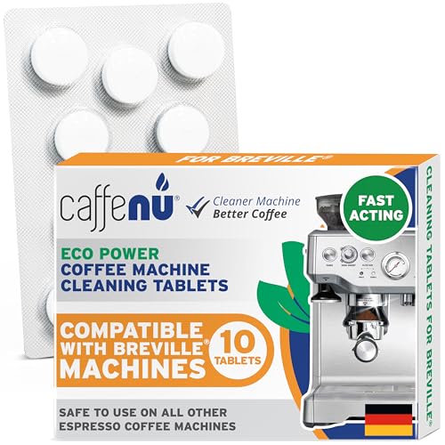Caffenu Breville & Sage Reinigungstabletten 10er Pack x 1 4 g | Reinigungstabletten für Kaffeevollautomaten für Innenteile Siebträger unzugängliche Bereiche | Mit Entkalker kombinierbar
