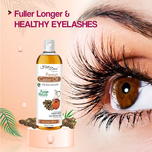 Image of Castor oil 200ml Cold Pressed Pure Unrefined For Skin Moisturizing, Hair Growth Oil, Beard Growth, Eyebrow Eyelashes Growth 200 ml