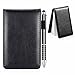 Pocket Notizbuch,Mini Notizblock A7 Set, PU Leder Schwarzer Einband Mit Mini Kugelschreiber,Kleiner Leder Notizblock Halter 8.6*13.8cm Multifunktions-Notizbuch