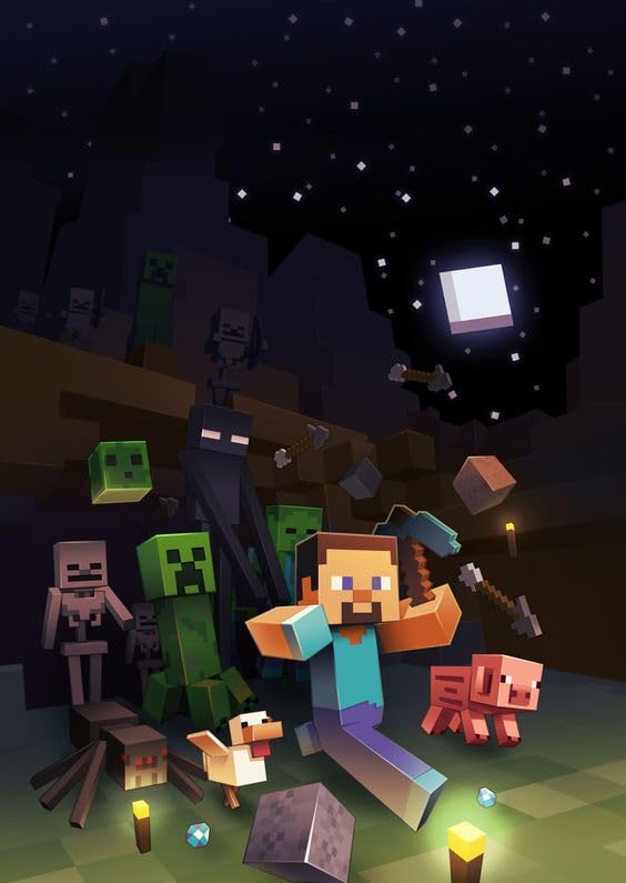 Image of Minecraft Game Poster - 170GSM 12x18 Unframed Multicolor Perfect for your Wall HOMEDECORE1920