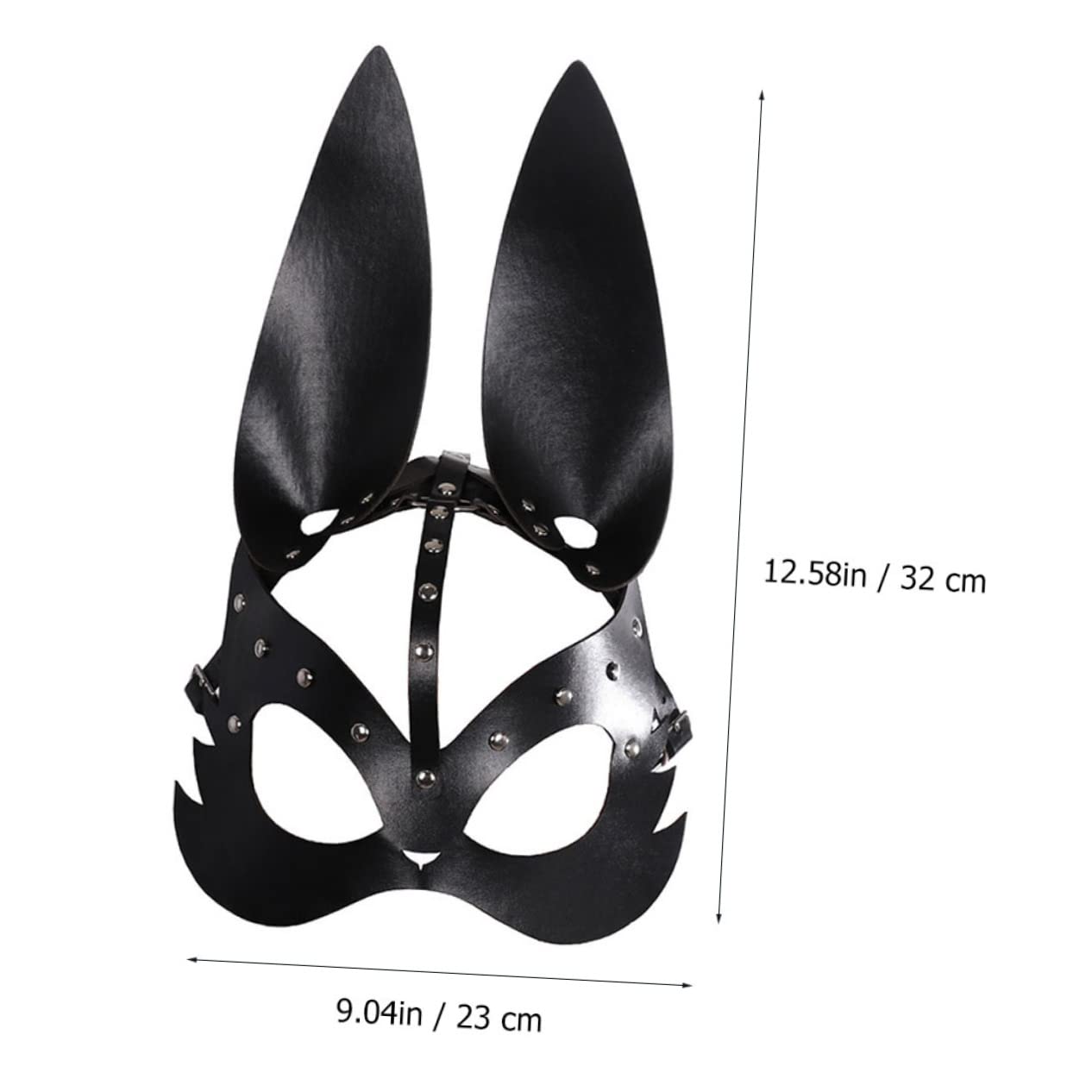 COSMEVIVI Rabbit Mask Adults' Party Mask Leather Material Unique Bunny Style for Celebration