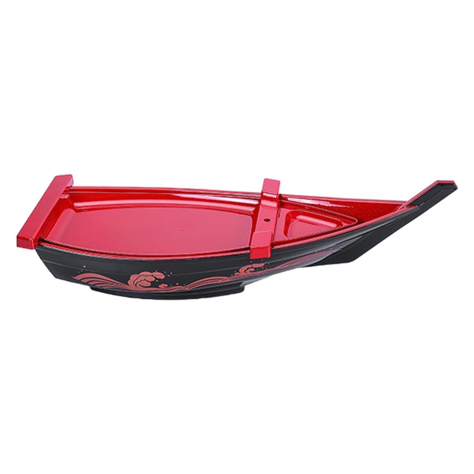 LIXSAZSE Boat Sushi Tray Durable Sushi Plate Unique Shape Showcasing Japanese Cuisine Delight Ice Food Seafood Tray Serving Plate Japanese Dish Dessert Boat