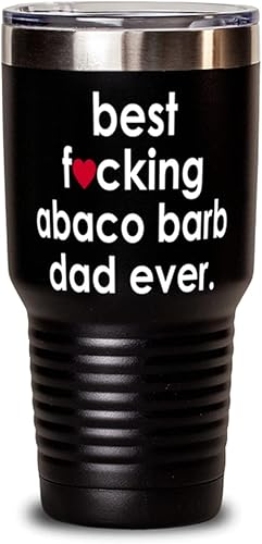 ODDITEES Funny Abaco Barb Horse Tumbler B3st F-cking Abaco Barb Dad Ever 30oz Stainless Steel Black