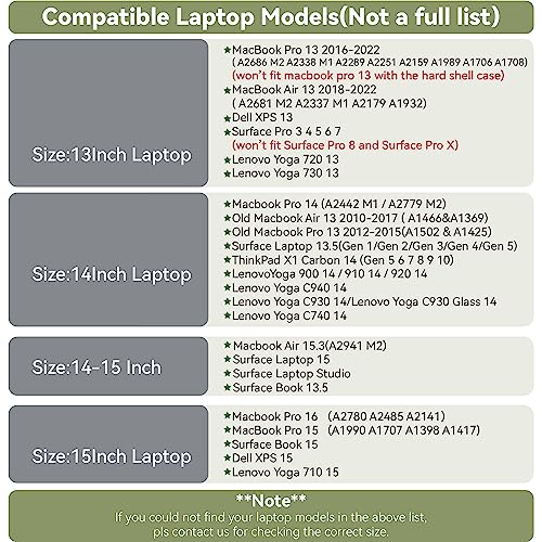 Benfan Laptop Sleeve 14 Inch Compatible With Macbook Pro 14, Macbook Air 13 2010-2017, Macbook Pro 13 2012-2015, Surface Laptop 13.5 With Small Pouch, Mouse Pad And Cord Organizer, Color White #TOP1