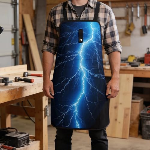 Delantal de trabajo resistente con 8 bolsillos para hombres y mujeres miniatura 5