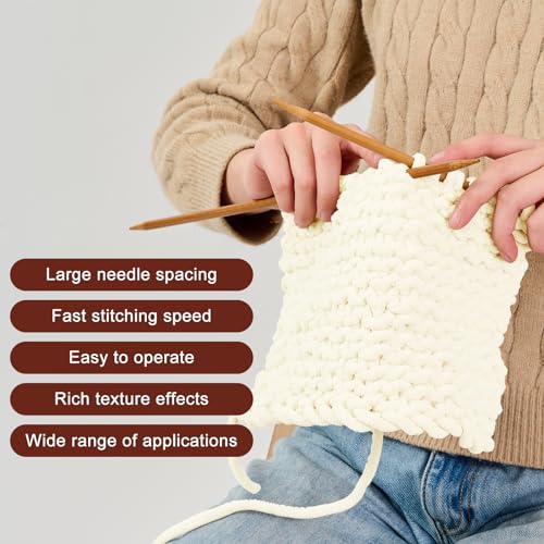 Image of INNDUN Blanket Yarn 3 Pack of 100g /3.5oz - Cream Chenille Yarn 6 Super Bulky - Knitting, Crocheting & Crafts Chunky Yarn