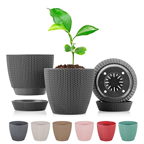 minify Blumentöpfe-Set in 3 Größen ⌀140/173/218mm Flechtmuster...