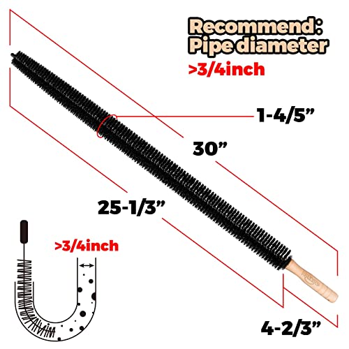 Holikme Dryer Vent Cleaner Kit 2 Pack Dryer Lint Brush Vent Trap Cleaner Long Flexible Refrigerator Coil Brush 30 Inch #TOP6