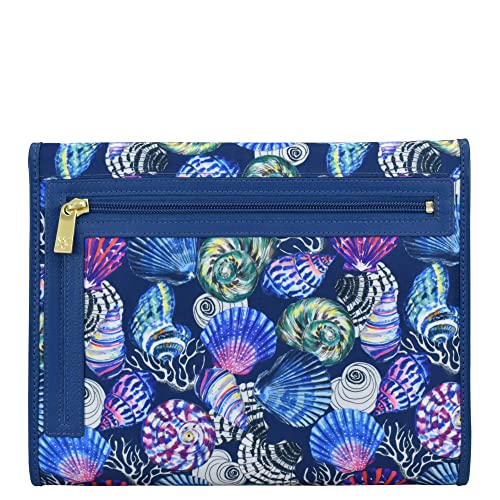 Image of Anuschka Hanging Travel Organizer - Wanderlust Collection - Nylon Fabric with Genuine Leather Trim and Artwork Print