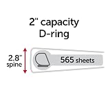 [in] Place Heavy-Duty D-Ring View Binder, 2in. Rings, 100% Recycled, White, OD03104 – view 7