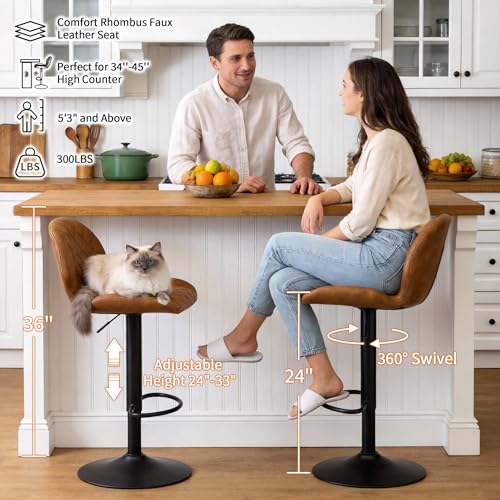 Image of Bar Stools Set of 4 with Backs for Kitchen Island, Add a Modern Feel
