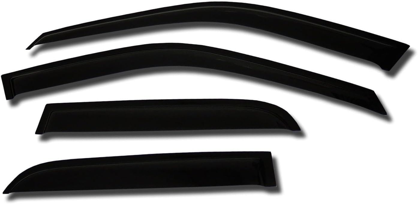 Side Window Visors Vent Shade Deflectors for Mercedes-Benz GL-Class GL450 GL550 2007-2012, Rain Guards Sun Shield Window Visor Tape-On Black