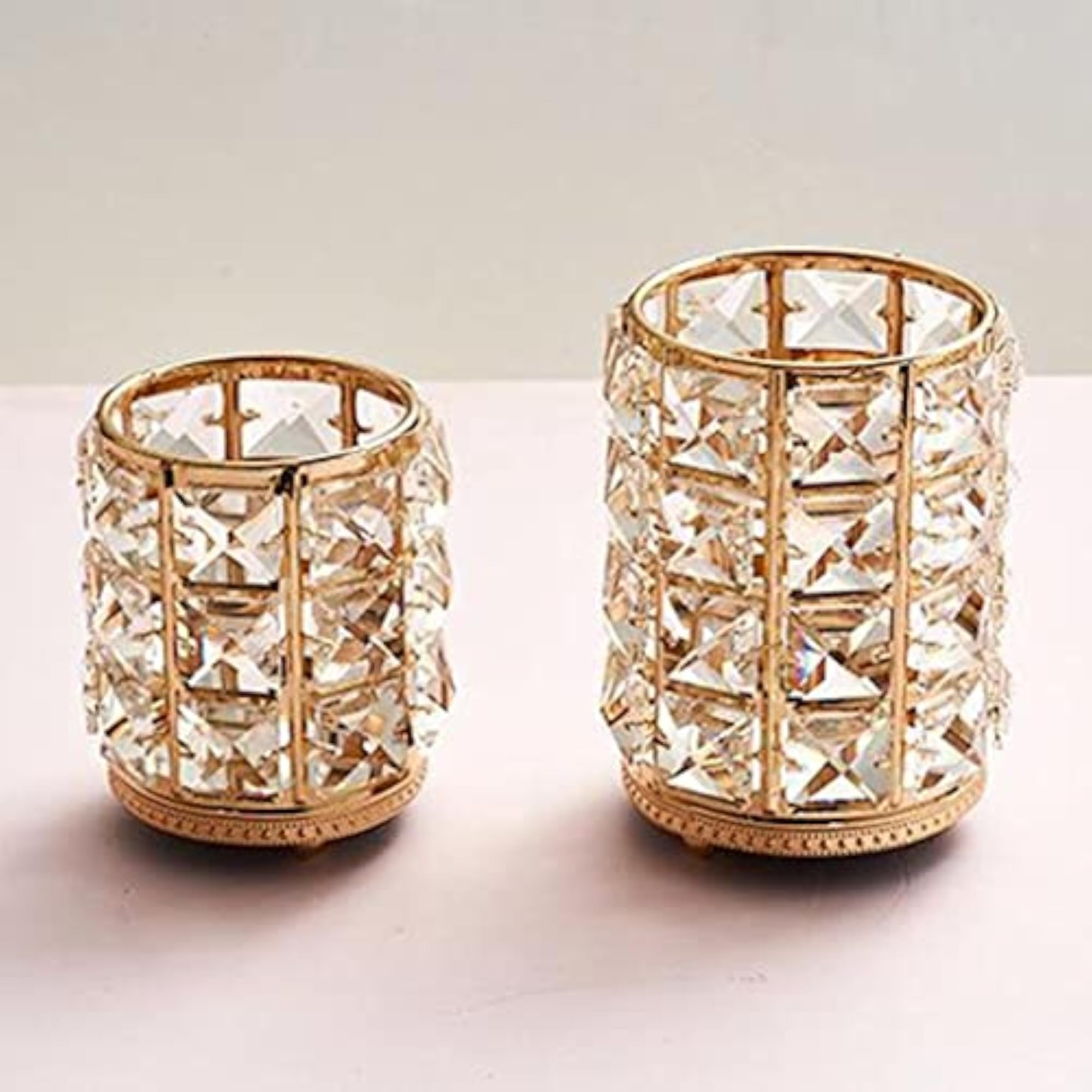 2x Crystal Makeup Brush Holder Pencil Collection Organizer