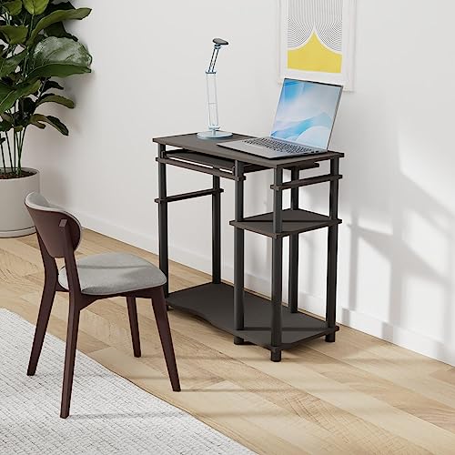 Furinno Abbott Computer Desk with Bookshelf, Espresso/Black by Furinno - Image 2