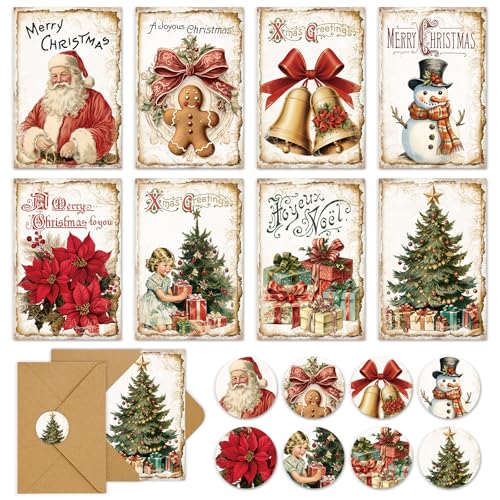 Whaline 40 Packs Christmas Vintage Greeting Cards...