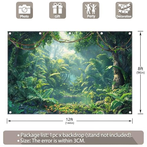 Fondo Fotográfico Tela 12x8ft Bosque Jungla Tropical miniatura 3