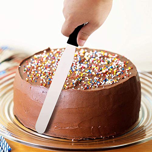 Image of greenstone Combo of Cake Making Revolving Turntable,12 Piece Decorating nozzles, Coupler Silicone Icing Bag and Spatula Knife, 3 Icing Scraper- Multicolor
