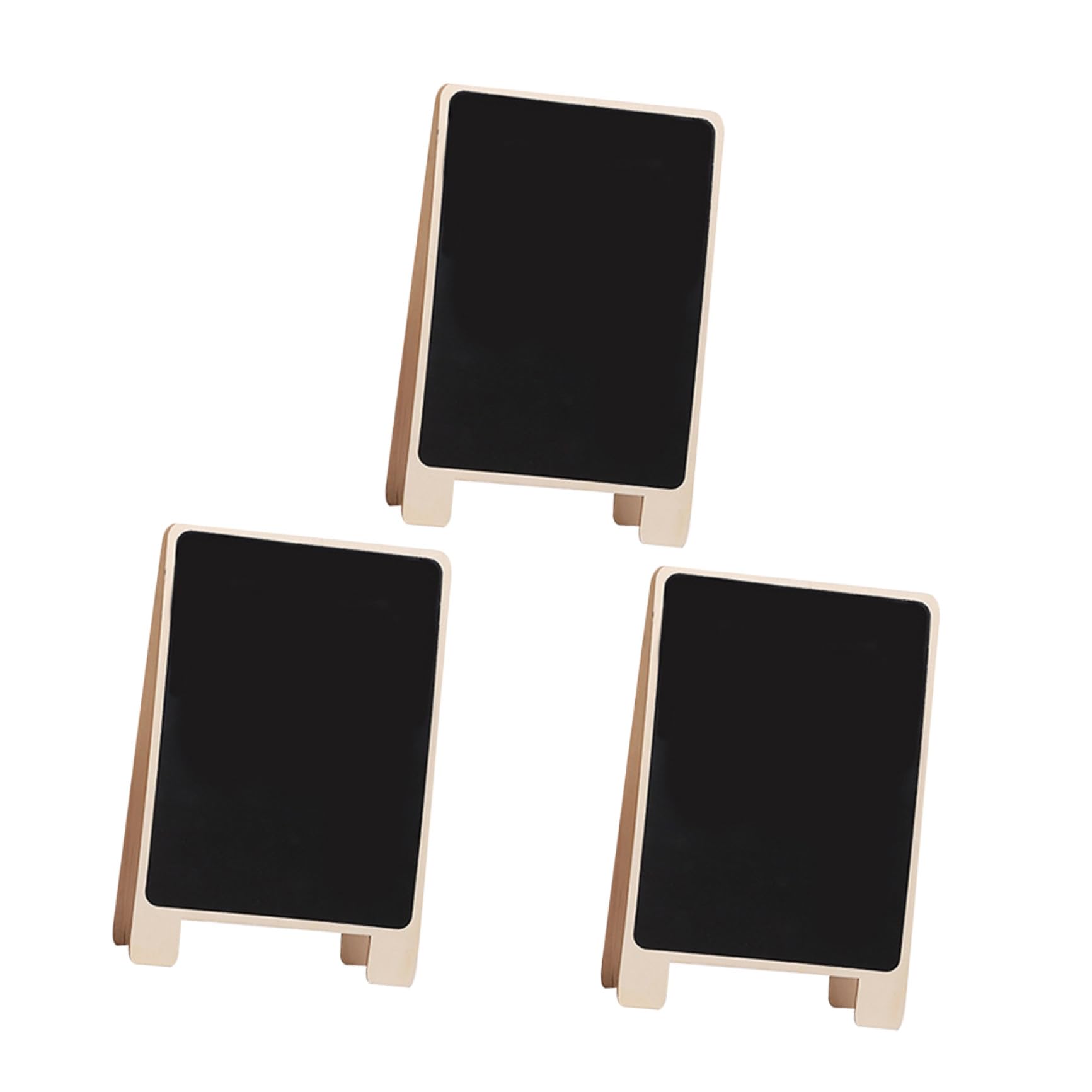 SHINEOFI Tableaux Noirs Debout en Bois de Cèdre Design Simple et Élégant Lot de 3 Double Face, Faciles à Nettoyer et Pratiques pour Bureau ou Démonstration