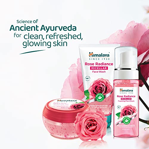Himalaya Rozświetlający, Micelarny Żel Do Mycia Twarzy z Organiczną Różą, Do Demakijażu Twarzy, Dla Miękkiej i Promiennej Skóry, 150Ml