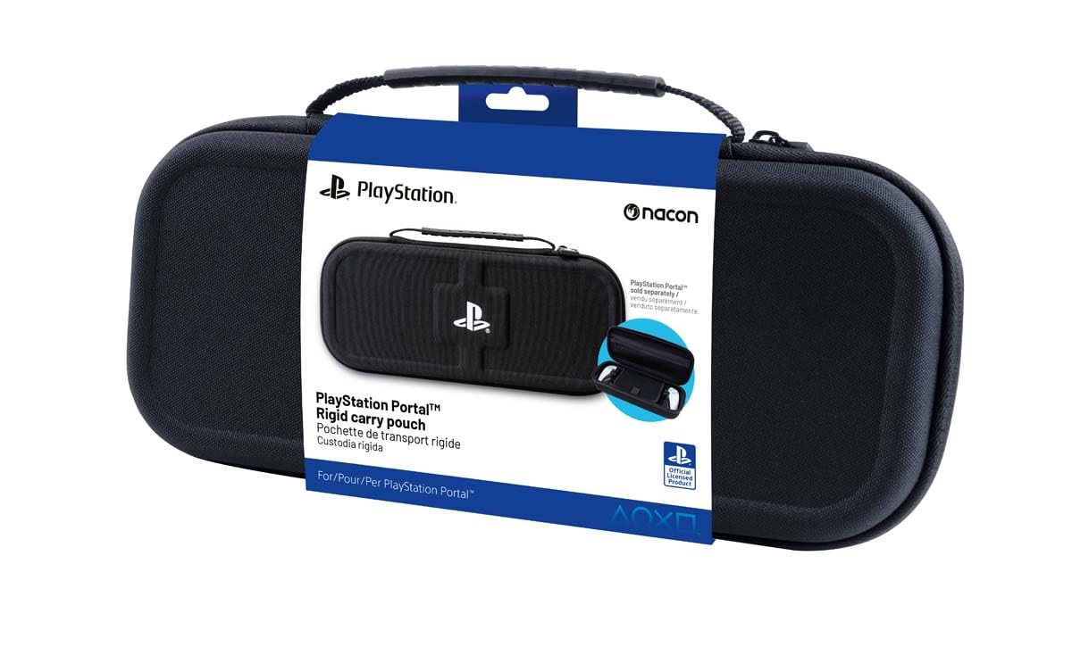 Nacon Pochette de Rangement Officielle PlayStation Portal avec Compartiment intérieur pour l'adaptateur Secteur (Noir)
