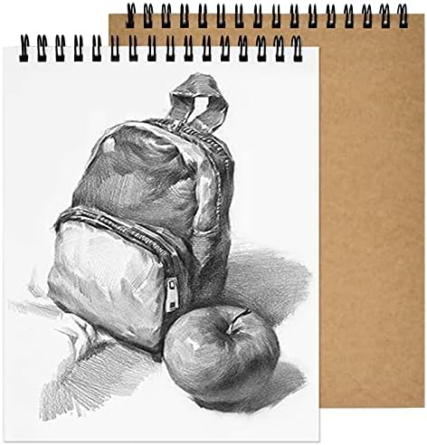 Sketch Book Pad, A4 Drawing Book Spiral Bound, 60 Pages, 160GSM Art Book, Durable Acid Free Sketchbook For Painting, Memos, Graffiti And Artist Sketch