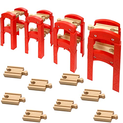 wooden train bridges bridge support wooden train track accessories train tracks compatible with all major brands wood toys for girls amp boys