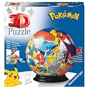 Ravensburger 3D Puzzle 11785 – Puzzle-Ball Pokémon – 72 Teile – Puzzle-Ball für Pokémon Fans ab 6 Jahren